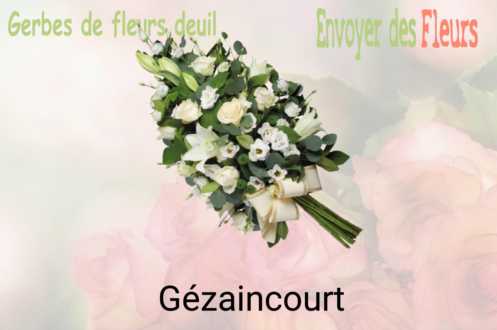 Gerbe de fleurs de deuil livrée à Gézaincourt